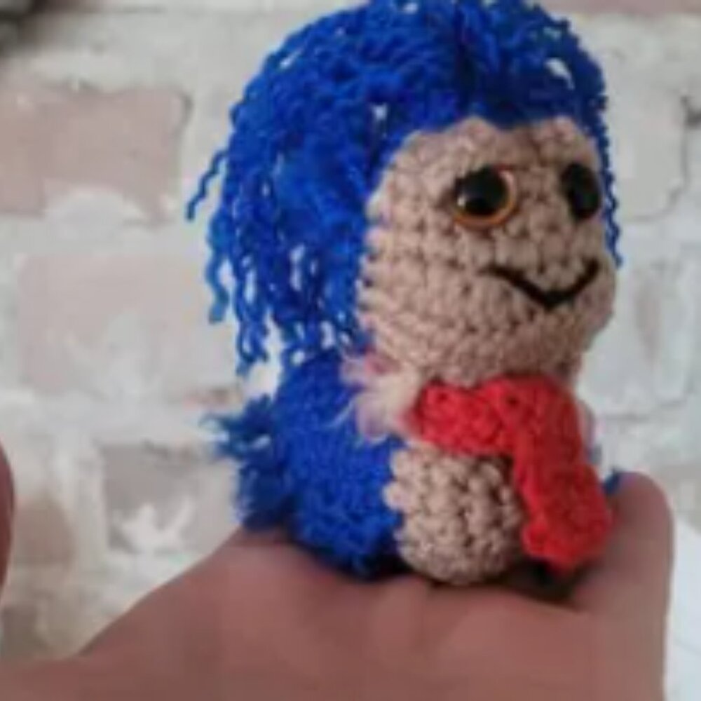 Handmade Keychain Hello Caterpillar